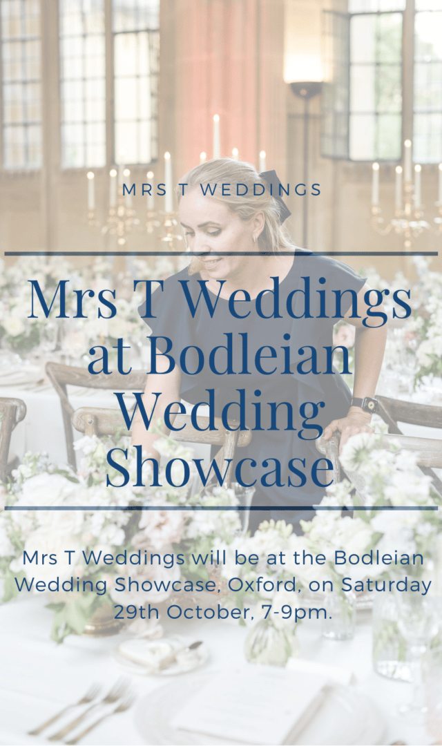 Mrs T Weddings at Bodleian Wedding Showcase